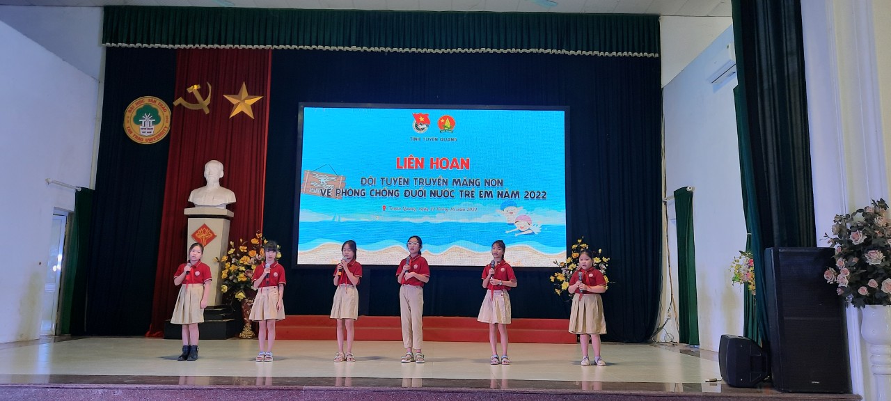 Liên hoan đội tuyên truyền măng non về phòng chống đuối nước trẻ em tỉnh Tuyên Quang năm 2022