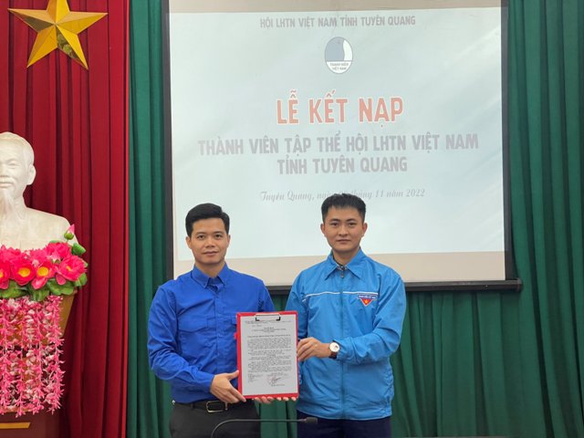 Lễ kết nạp thành viên tập thể Hội LHTN Việt Nam tỉnh Tuyên Quang năm 2022