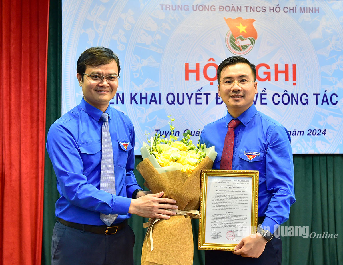 Trung ương Đoàn công bố quyết định về công tác cán bộ tại Tuyên Quang