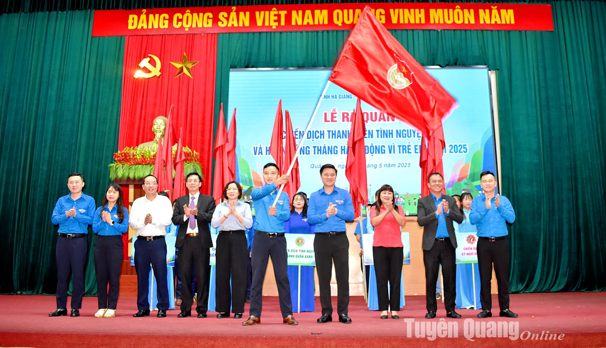Tỉnh Tuyên Quang - Hà Giang khởi động Chiến dịch Thanh niên tình nguyện hè năm 2025 với nhiều hoạt động hướng về cơ sở